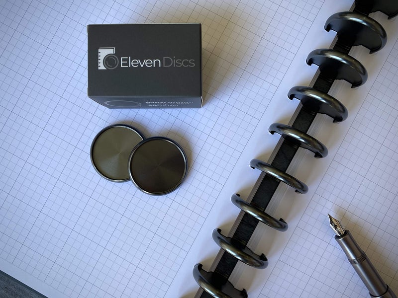Eleven Discs 1-Inch Aluminum Discs for Discbound Notebooks (Tungsten, Set of 11) - Image 1